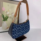 Coach Teri Shoulder Bag CAF82 – Signature Denim & Natural