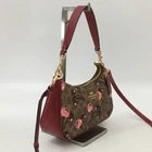 NWT Coach Teri Shoulder Bag CY694 Signature Canvas Cherry Print Tan Brown