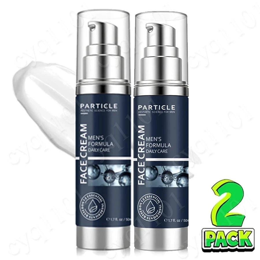 2-Pack Particle Face Cream for Men – 6-in-1 Anti-Aging Daily Moisturizer