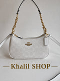 Coach Teri Women's Shoulder Bag in Signature Canvas – Chalk (CA548)