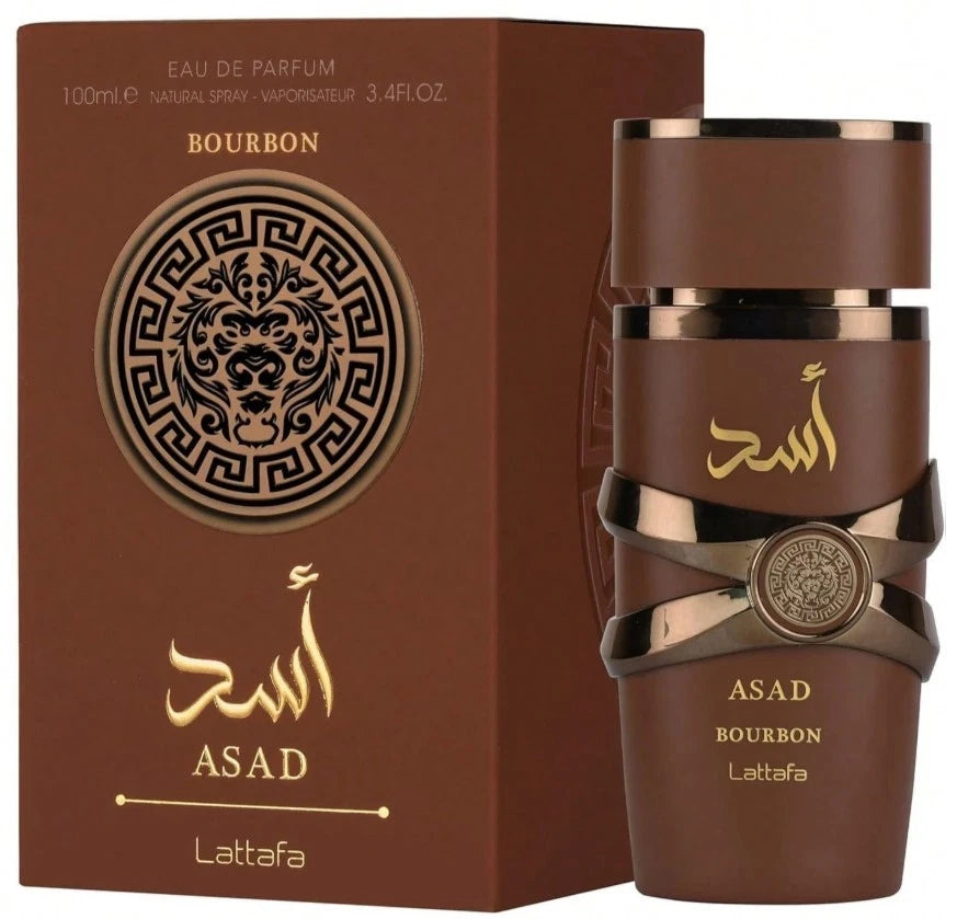 Lattafa Asad Bourbon Eau de Parfum Spray for Men 3.4 fl oz / 100 ml New in Box