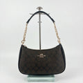 Coach Teri Brown Shoulder Bag CA548 Signature Canvas Outlet New with Box