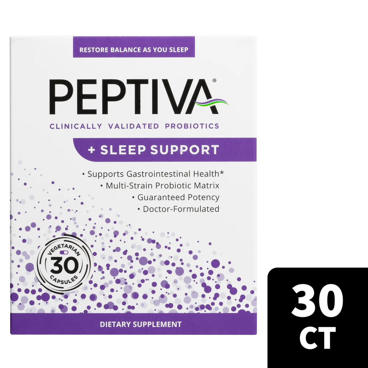 Peptiva Probiotic 26 Billion CFU Sleep Support – 30 Capsules – Exp. 03/2027